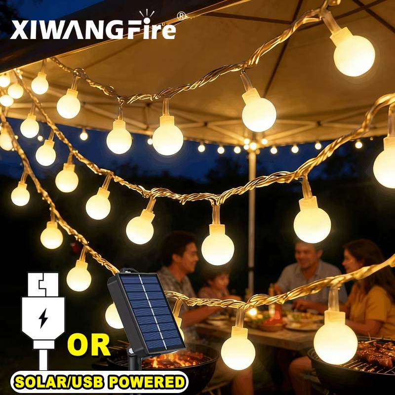 Outdoor Lighting Globes - 3-10M Solar/USB/Batterij Lichtslingers, Fairy Globe Ball