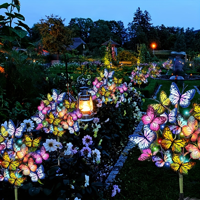 Outdoor Lighting Led Fixtures - Solar LED-vlindertuinverlichting Waterdichte kleurrijke buitengazonpadlamp voor