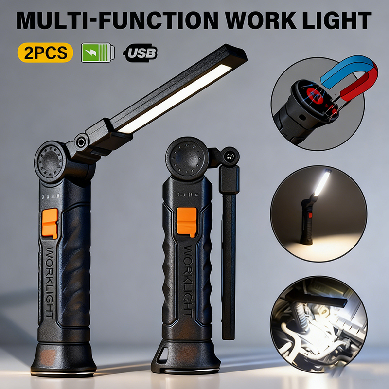 Hanging Outdoor Lighting - Draagbare COB LED-zaklamp USB oplaadbare werklamp