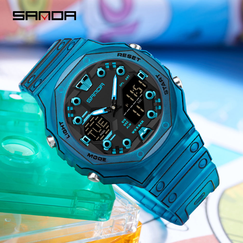 Outdoor Lighting For Steps - SANDA Militair Outdoor Sport Quartz Horloge