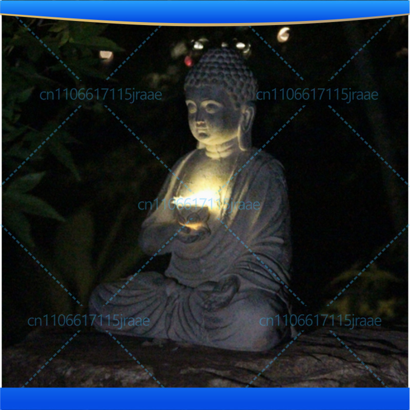 Outdoor Zen Lighting - Zen-tuin decoratie hars Boeddhabeeld ornament creatief