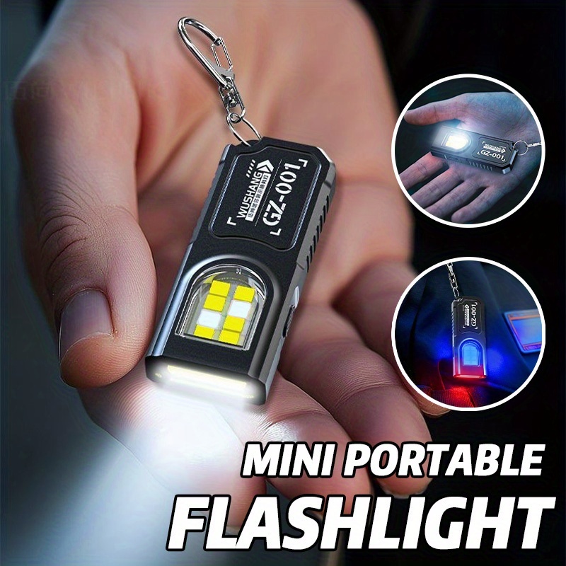 Hanging Outdoor Lighting - Krachtige Mini COB LED-sleutelhangerzaklamp USB C
