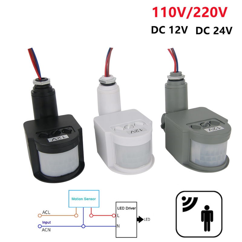 Outdoor Lighting Timer Switch - 12V Bewegingssensor 220V/110V PIR Bewegingsdetector Automatische