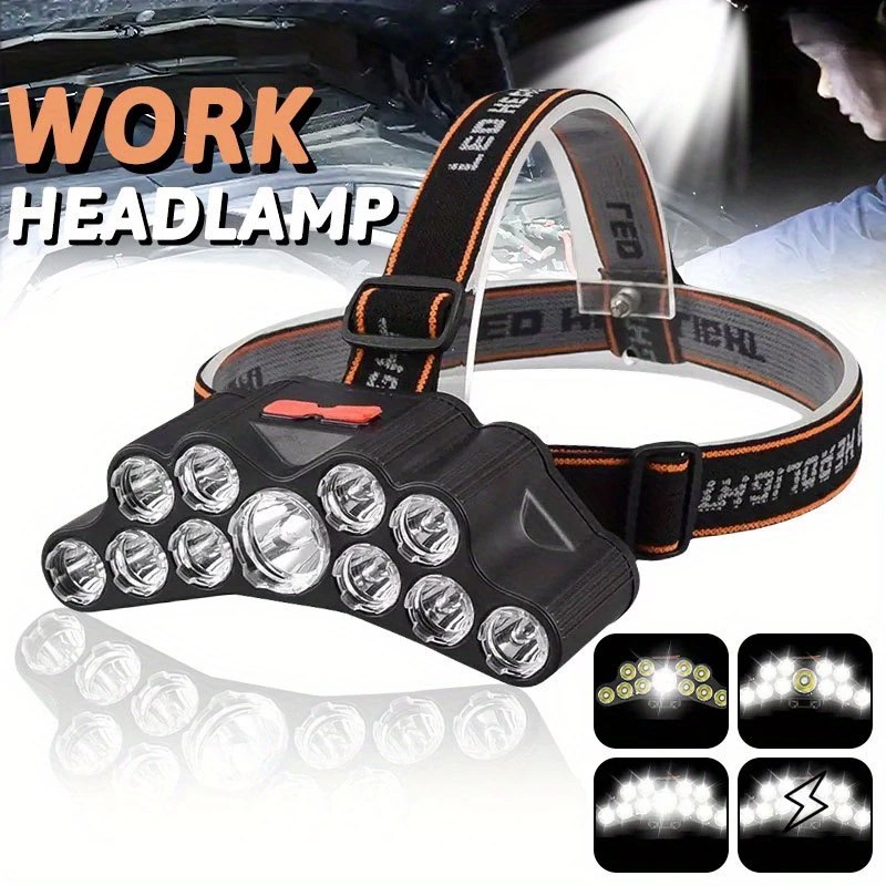 Outdoor Lighting Globes - 11 LED-koplamp Sterk licht Hoofdlamp Type-C