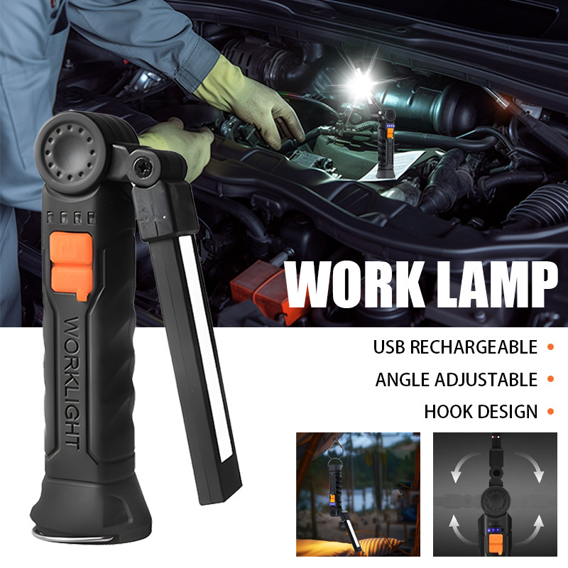 Hanging Outdoor Lighting - Draagbare COB LED-zaklamp USB oplaadbare werklamp