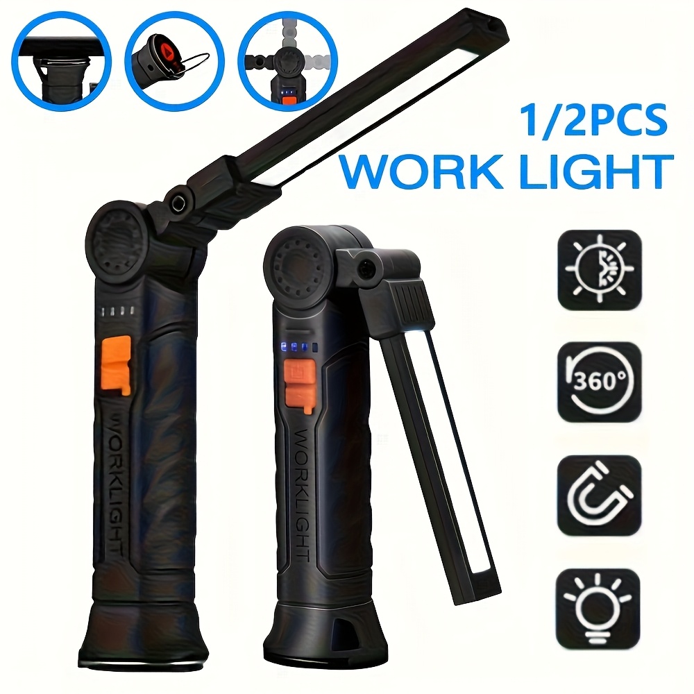 Hanging Outdoor Lighting - Draagbare COB LED-zaklamp Oplaadbare werklamp met