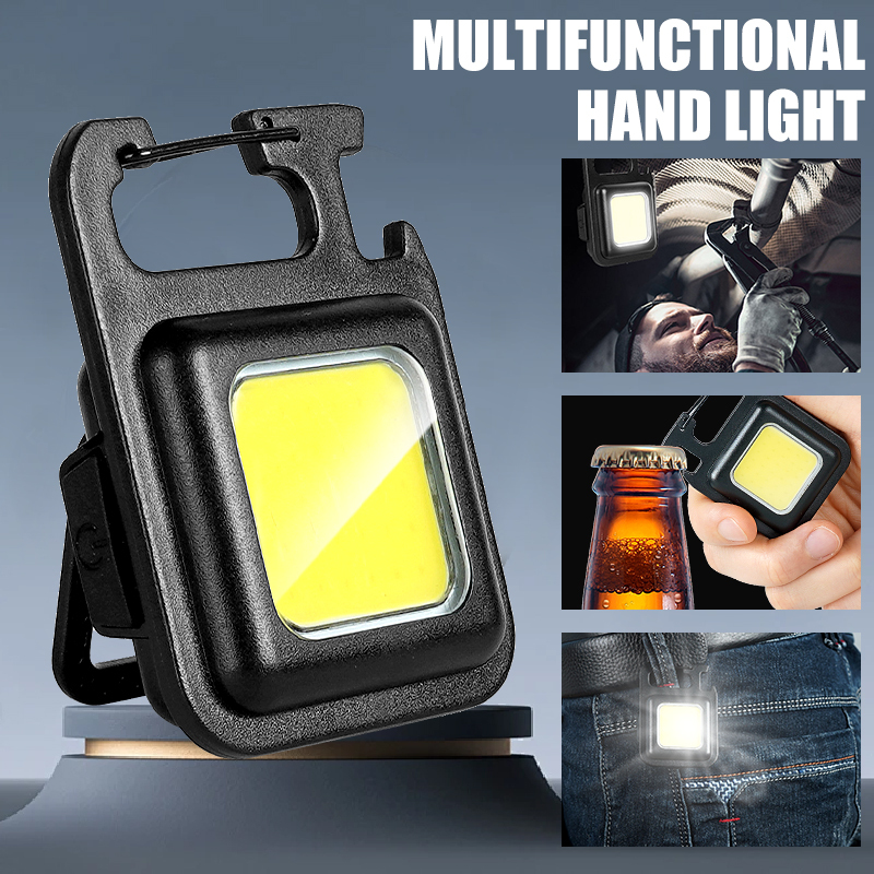 Zinc Outdoor Lighting - Superheldere, handige, draagbare MINI COB sleutelhangerlamp,