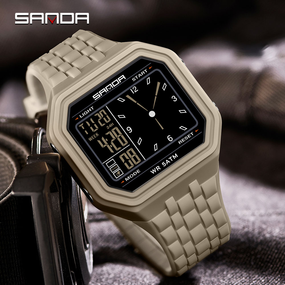Outdoor Lighting For Steps - SANDA 6367 Outdoor elektronisch horloge Heren