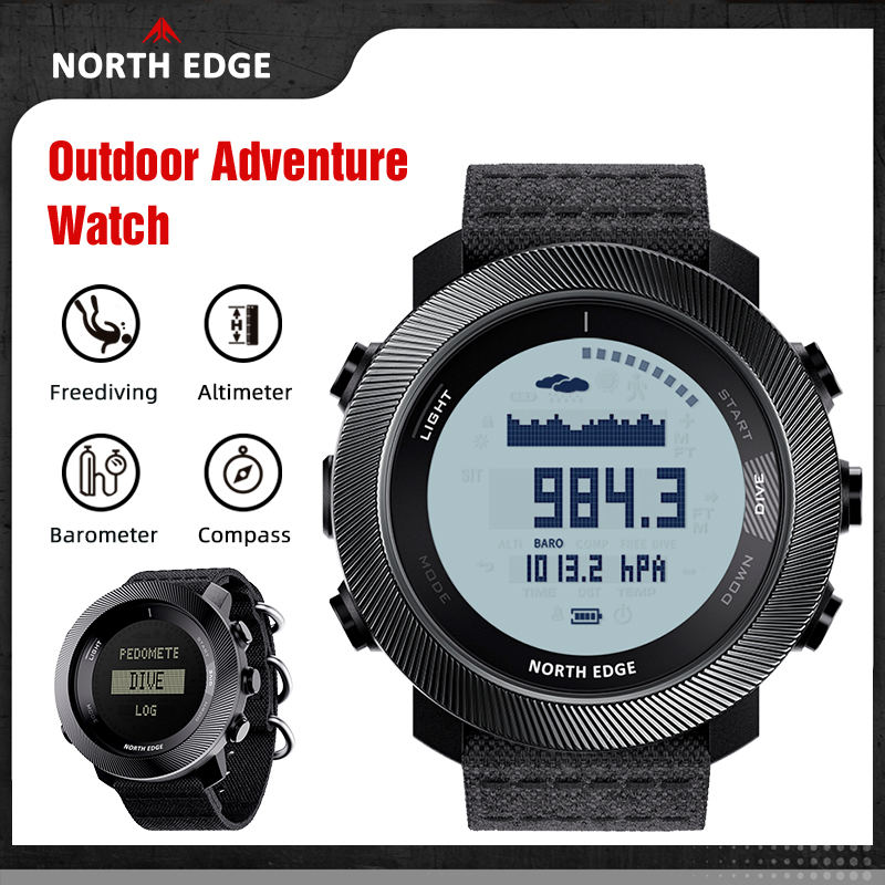 Outdoor Lighting For Steps - NORTH EDGE APACHE-D Heren Duikhorloge Digitaal