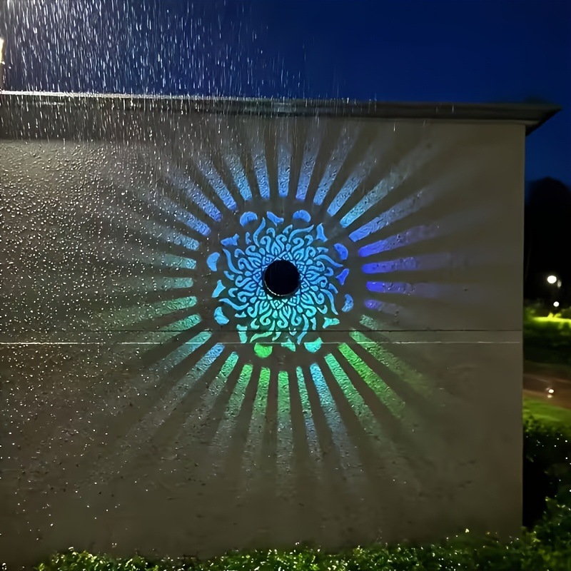 Outdoor Lighting Led Fixtures - Solar LED-wandlamp Mandala-projectielantaarn Waterdichte buitenlamp voor