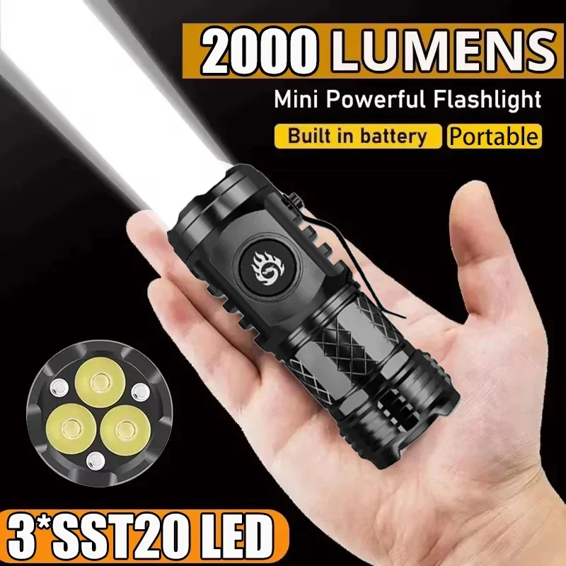 Outdoor Lighting Globes - Hoge Sterke Tactische Zaklamp 3LED Mini