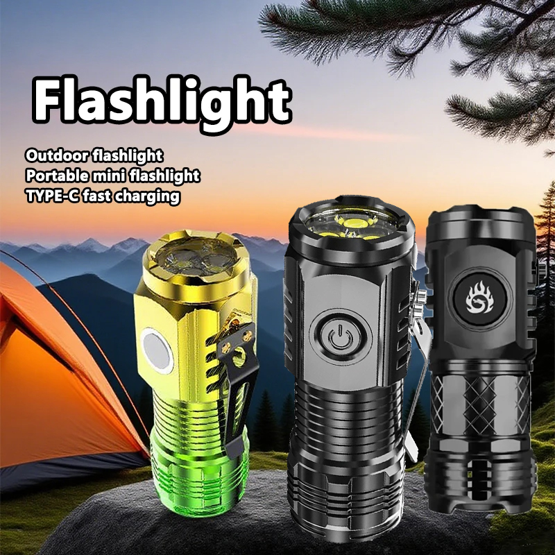 Zinc Outdoor Lighting - Superheldere MINI LED-zaklamp Zaklamp Oplaadbare visverlichting