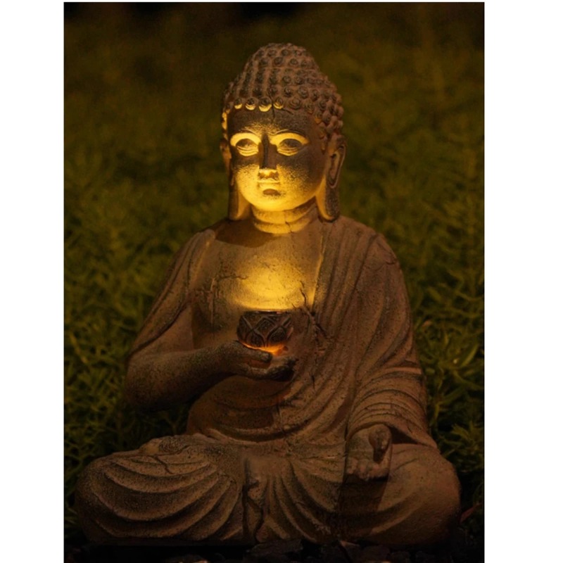 Hars Boeddha Beeldje Sculptuur - Outdoor Zen Lighting recensie en prijs