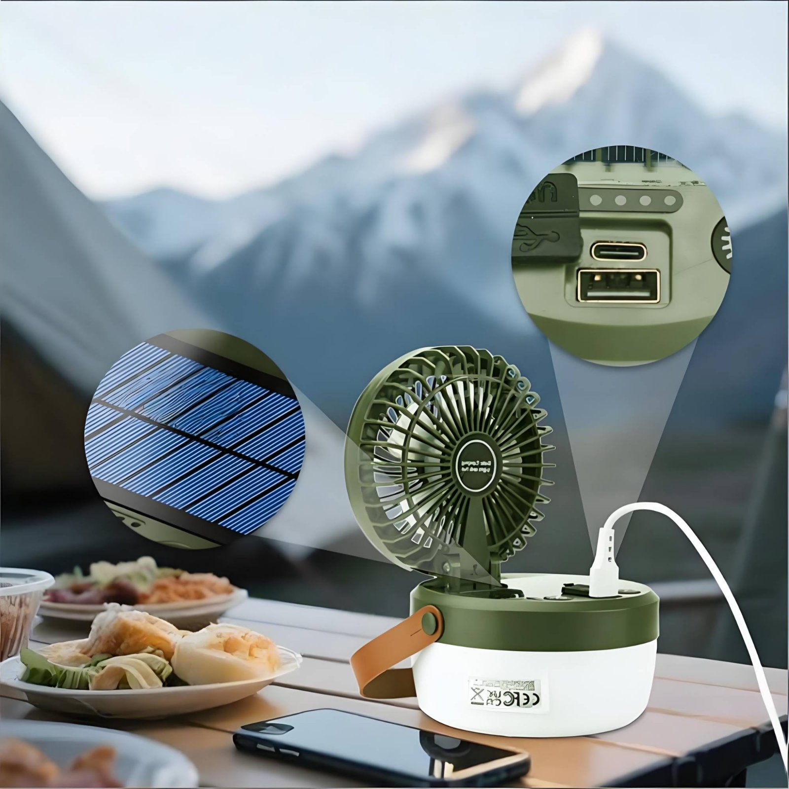 Zonne-campingventilatorlantaar - Hanging Outdoor Lighting recensie en prijs