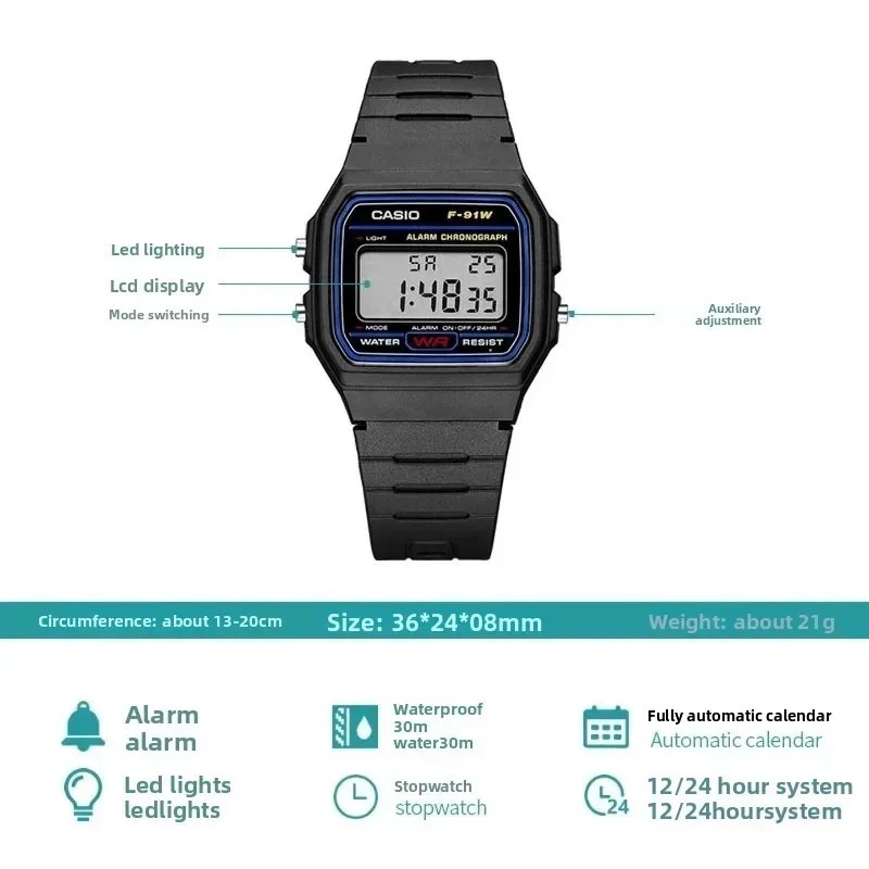 Casio F-91W-1 Fashion Retro kl - Outdoor Lighting For Steps recensie en prijs