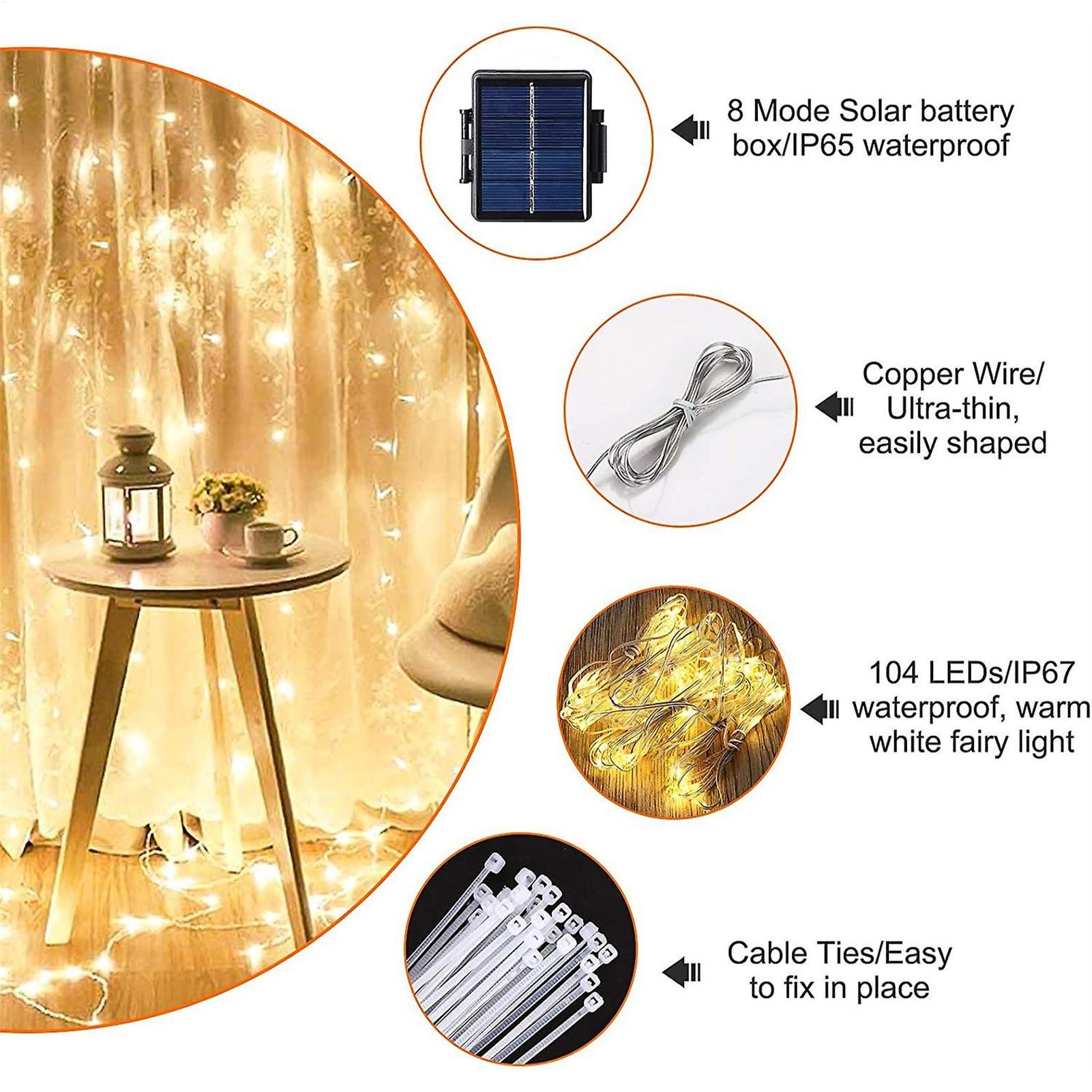 Zonne-parasol lichtsnoer 104 L - Outdoor Lighting Led Fixtures recensie en prijs