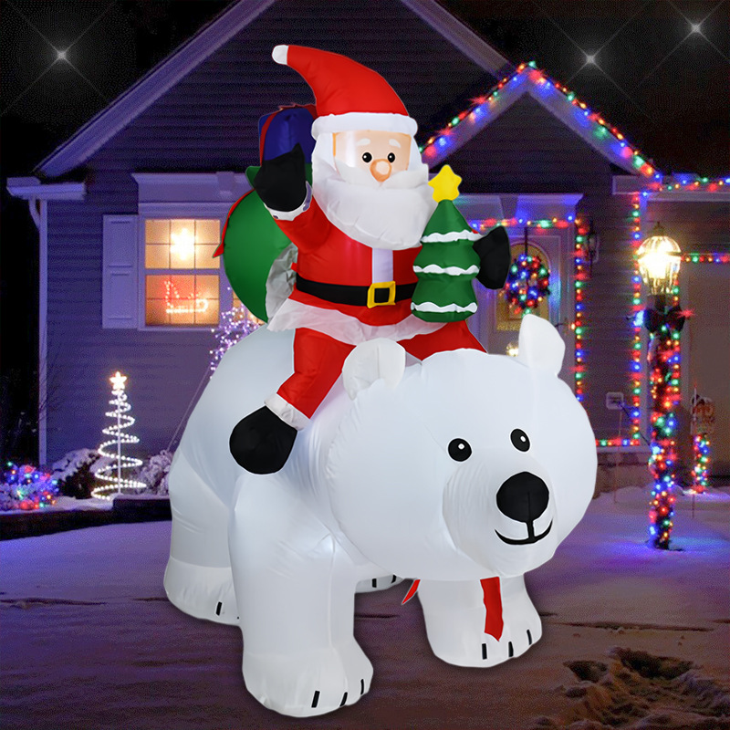 Beweegbare beer kerstman opbla - Outdoor Lighting Yard recensie en prijs