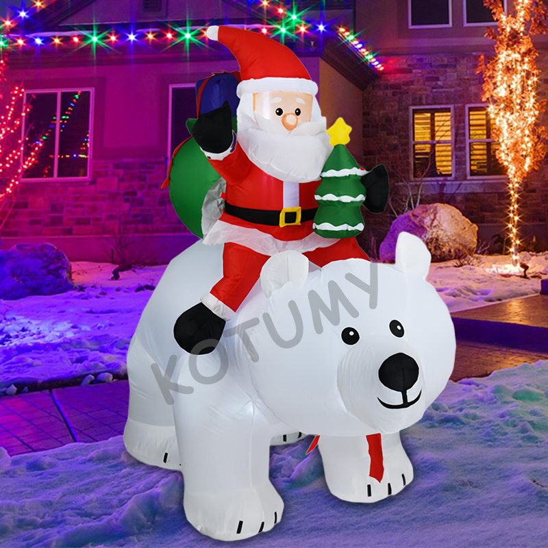 Beweegbare beer kerstman opbla - Outdoor Lighting Yard recensie en prijs