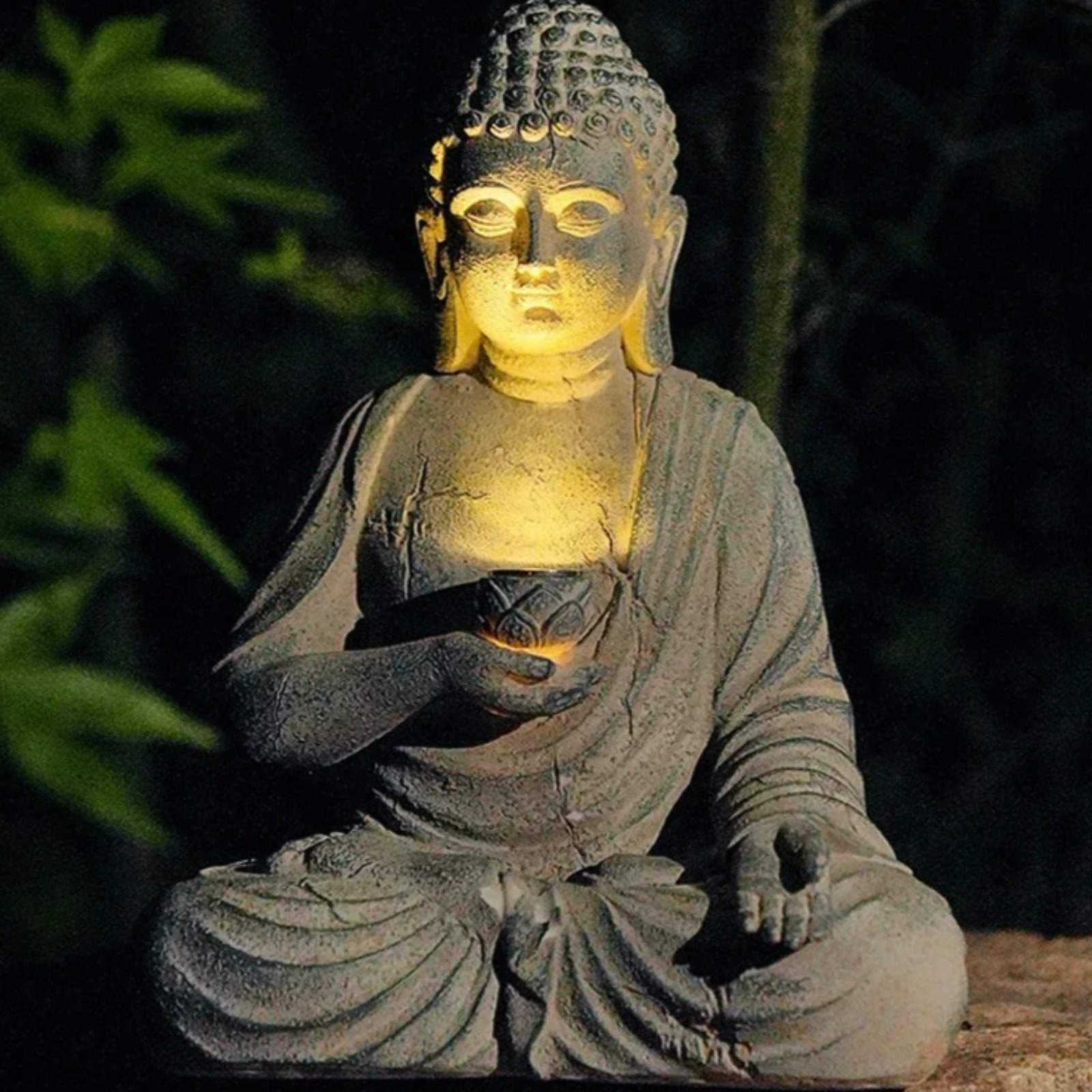 Solar Garden Statue Boeddha Ha - Outdoor Zen Lighting recensie en prijs