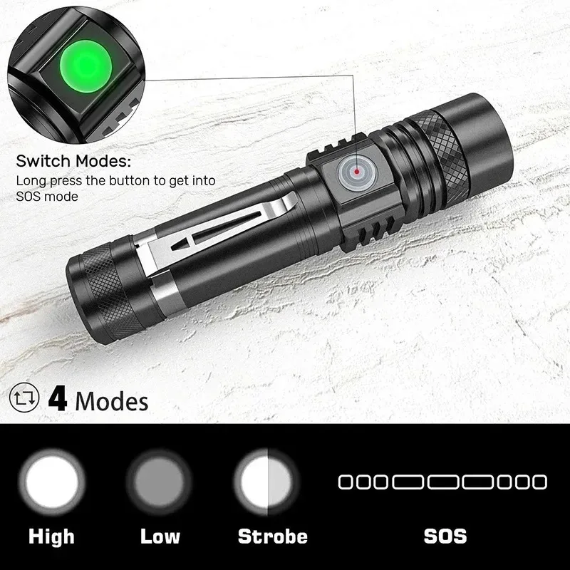 T6 LED oplaadbare zaklamp, 186 - Zinc Outdoor Lighting recensie en prijs