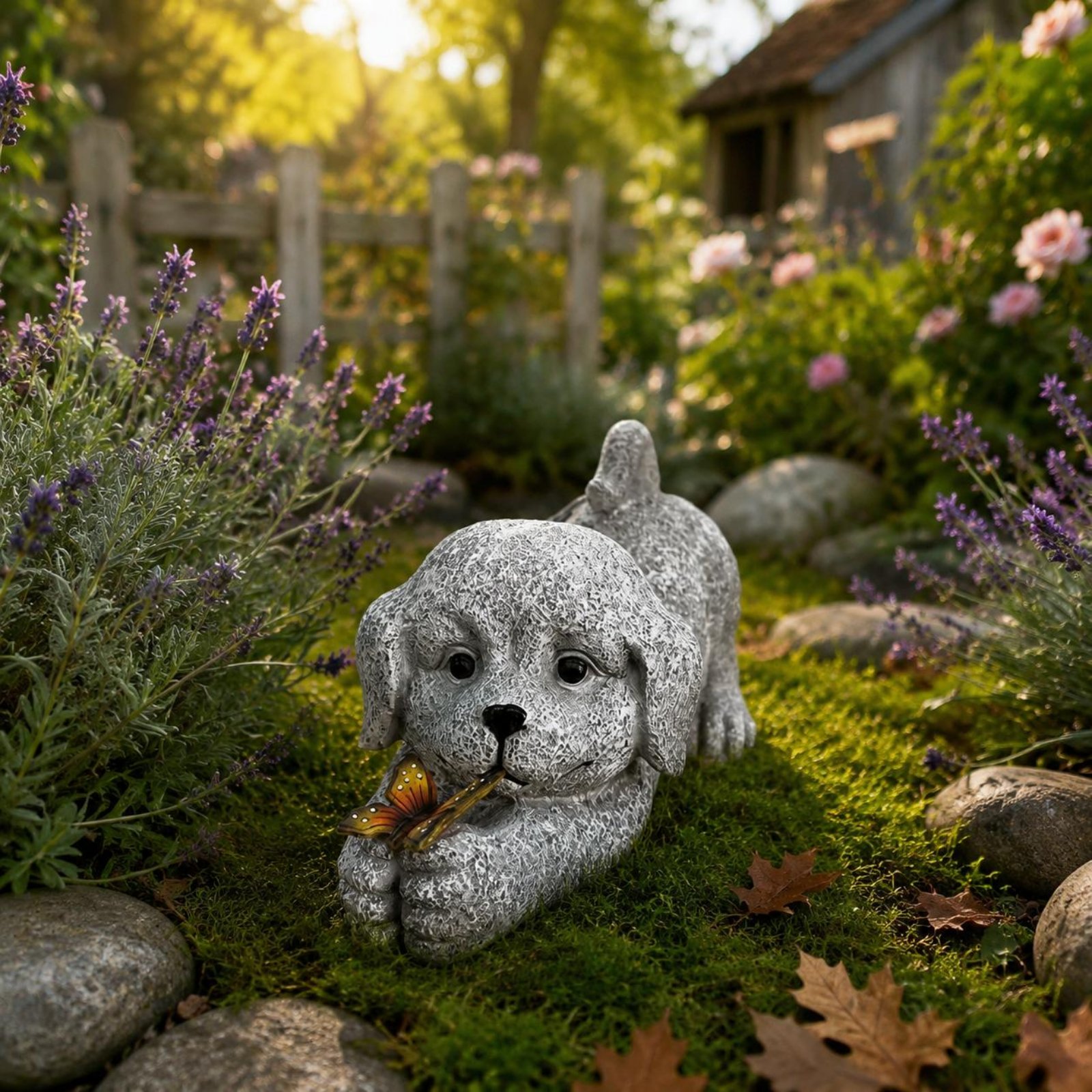 Solar Dog Statue Resin Craft S - Outdoor Lighting Yard recensie en prijs