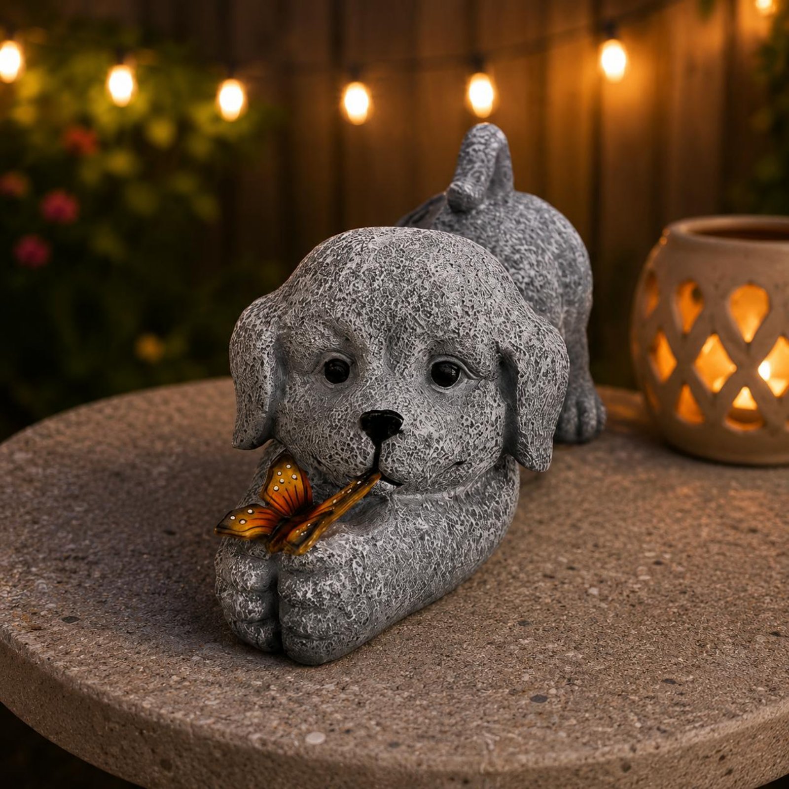 Solar Dog Statue Resin Craft S - Outdoor Lighting Yard recensie en prijs
