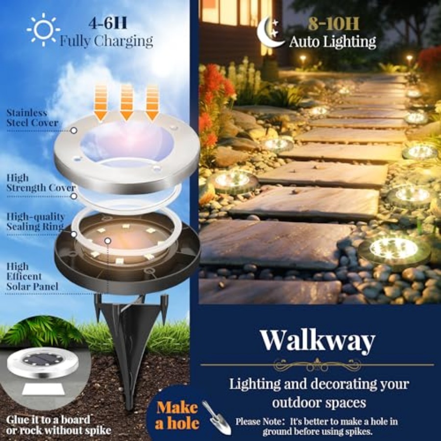 Solar Ground Lights Solar Ligh - Outdoor Lighting Yard recensie en prijs