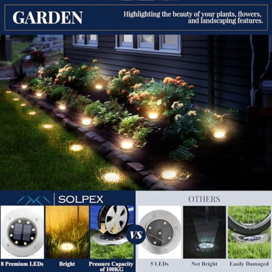 Solar Ground Lights Solar Ligh - Outdoor Lighting Yard recensie en prijs